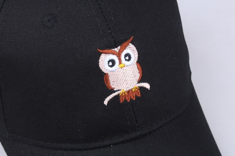 Cotton Embroidered Baseball Cap Owl LOGO Cap Universe Shop